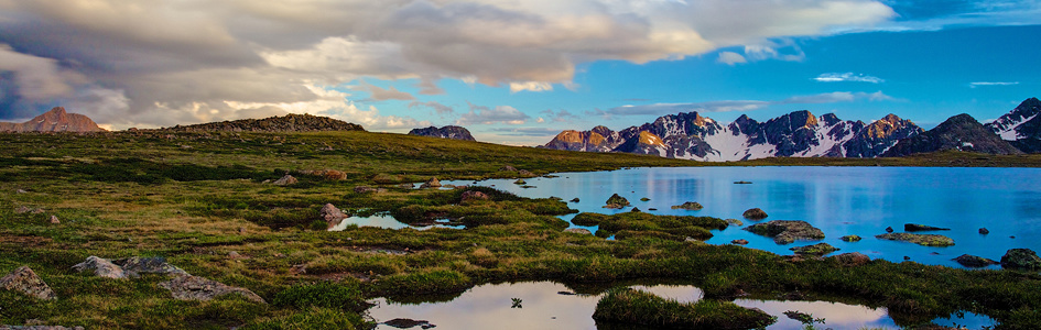 Dora Lake with storms moving off in the distance.