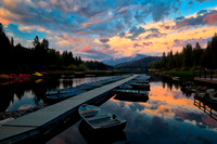 Hume Lake Dock at Sunset