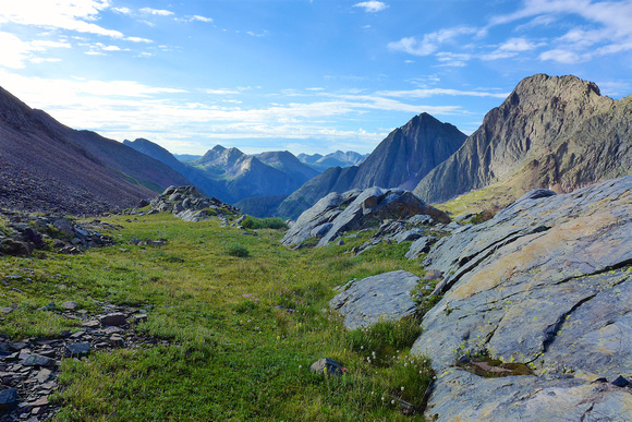 alpine park high up in Trinity Basin