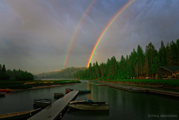Rainbow over Hume Lake Dock