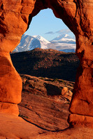La Sal Mountains through Delicate Arch