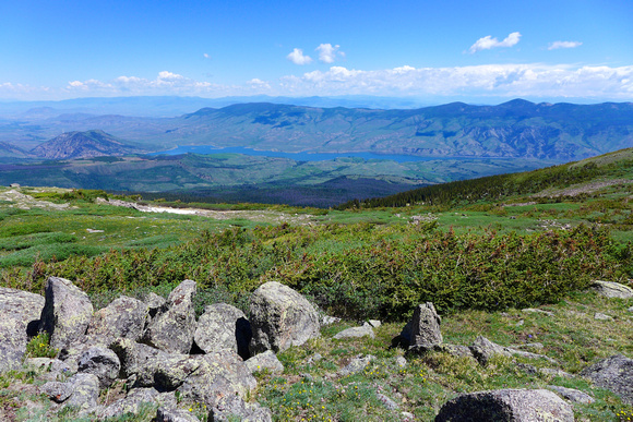 The way down. Green Mountain Res. in the distance.