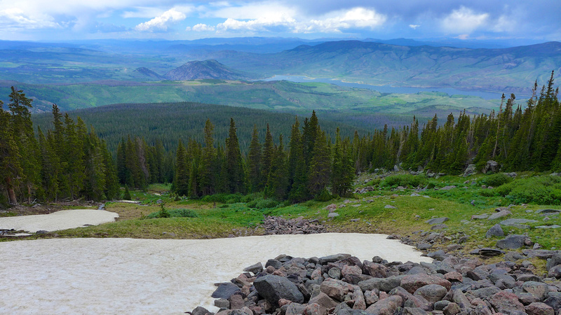 Finally above treeline. Green Mountain Res. in the distance.